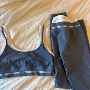 ALO Yoga Airbrush Layered Leggings and Bra